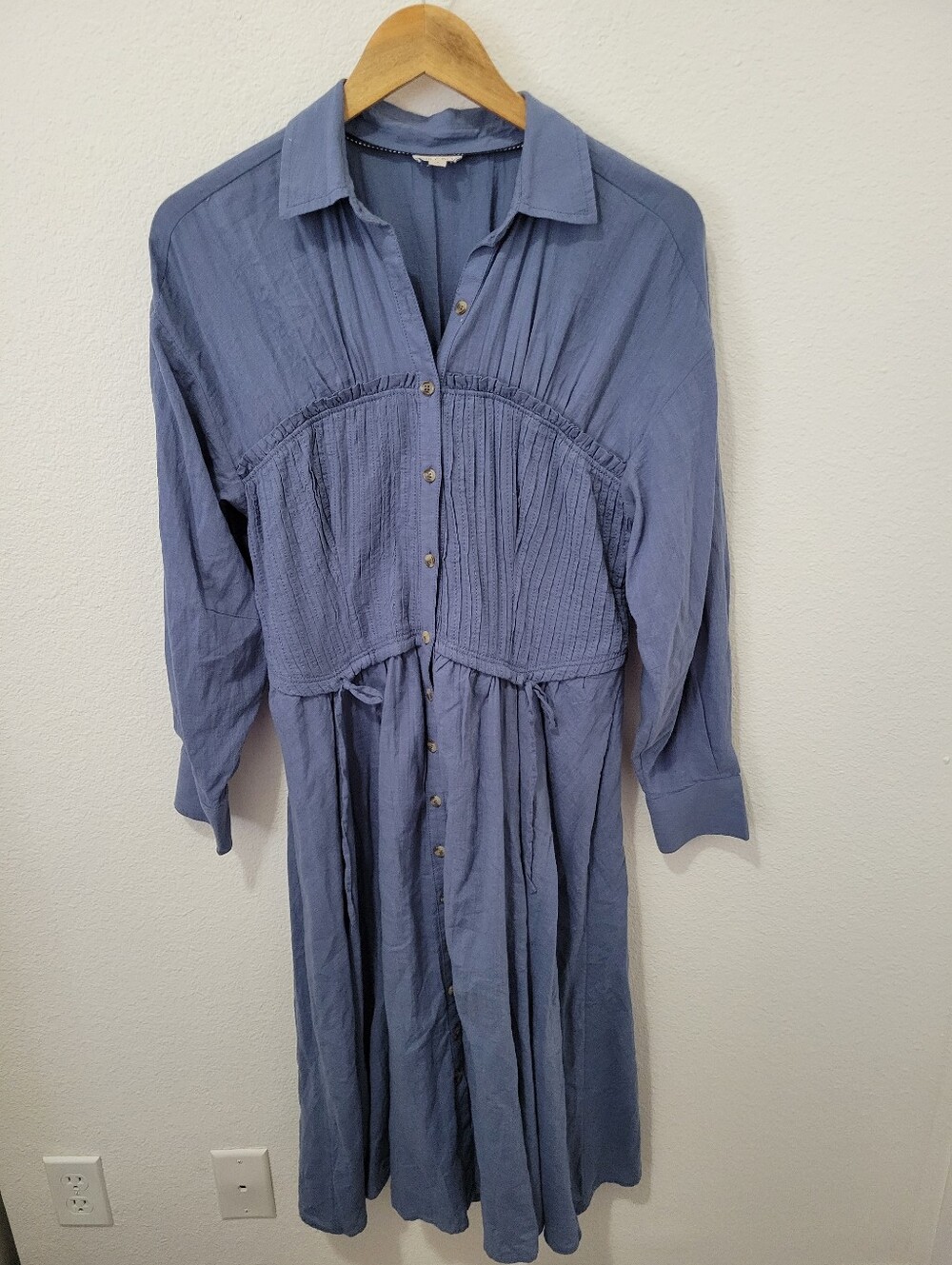 Anthropologie Pilcro Corset Midi Shirtdress Size Small - Picture 5 of 10